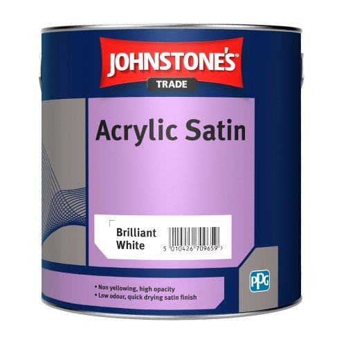 Johnstone's Trade Brilliant White Acrylic Satin Paint