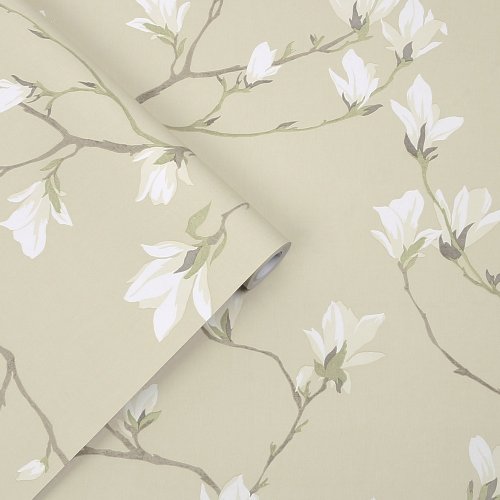 Laura Ashley Magnolia Grove Natural Wallpaper Roll