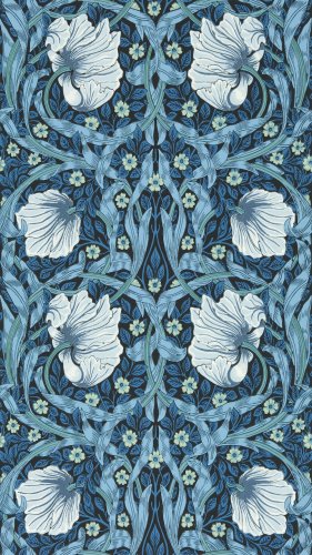 Morris & Co Pimpernel Midnight/Opal Wallpaper Long