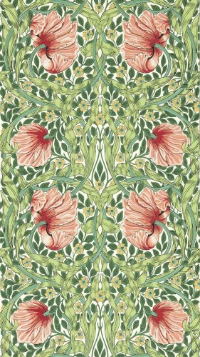 Morris & Co Pimpernel Shamrock/Watermelon Wallpaper long
