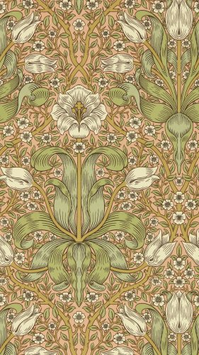 Morris & Co Spring Thicket Fruit Punch Wallpaper Long