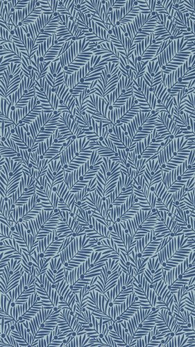 Morris & Co Yew & Aril Indigo Wallpaper Long