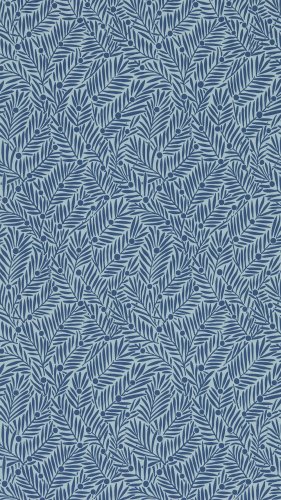 Morris & Co Yew & Aril Indigo Wallpaper Long