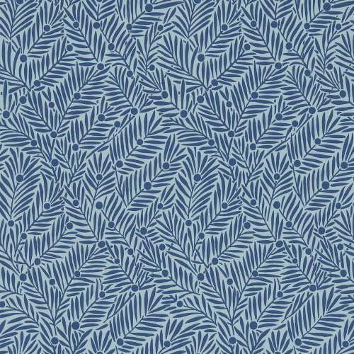 Morris & Co Yew & Aril Indigo Wallpaper