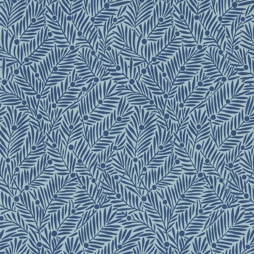 Morris & Co Yew & Aril Indigo Wallpaper