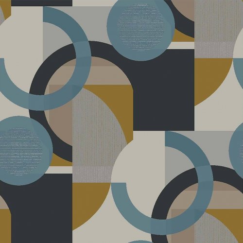 Next Retro Shapes Geo Blues Wallpaper 118280