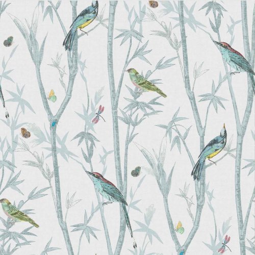 Next Chinoiserie Bird Trail Duck Egg Wallpaper 118267