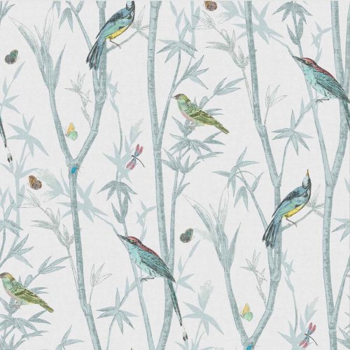 Next Chinoiserie Bird Trail Duck Egg Wallpaper 118267