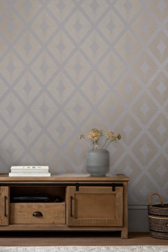 Next Deco Triangle Grey Wallpaper 118271