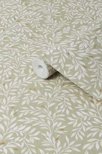 Next Ditsy Leaf Green Wallpaper 118261