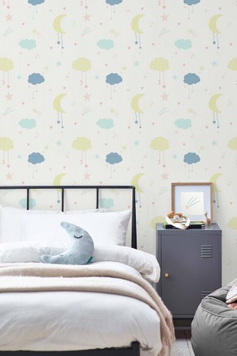 Next Moon & Stars Pastel Wallpaper 118593