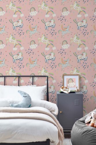 Next Party Unicorn Pink Wallpaper 118328