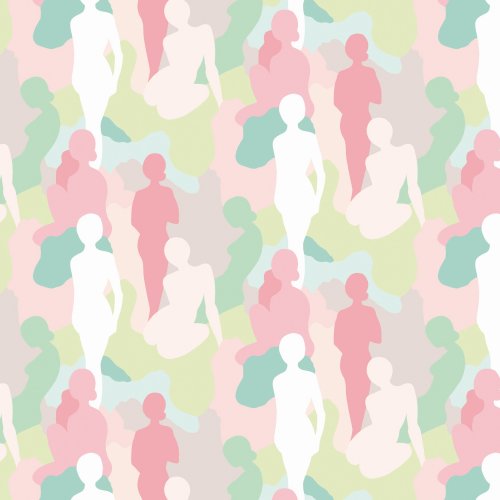 OHPOPSI Silhouette Taffy Cream Wallpaper ABS50109W