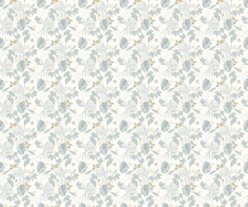 Hummingbird Wedgewood Wallpaper showing intricate floral and bird details.