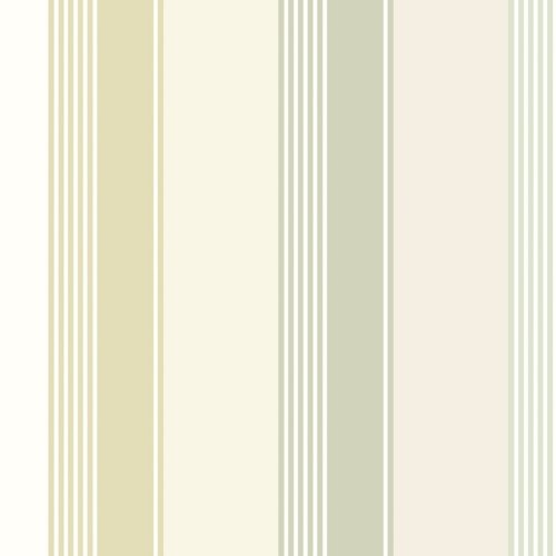 Multi Stripe Pistachio Mix Wallpaper with soft green and neutral stripes.