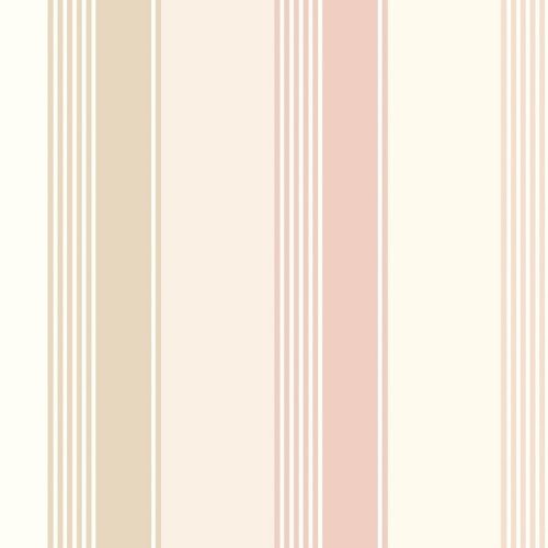 Multi Stripe Putty Mix Wallpaper with soft neutral and blush stripes.