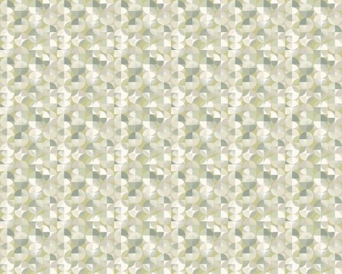 Contemporary abstract wallpaper in soft green and neutral shades.