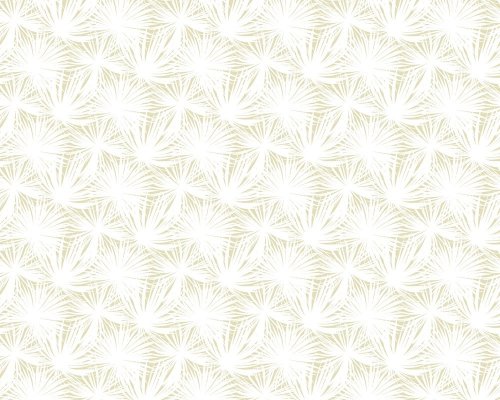 White palm leaf wallpaper on a moss green background by Ohpopsi