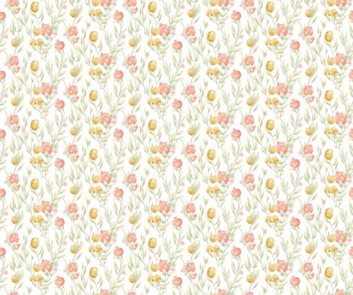 Olive green and pomegranate wallpaper by Ohpopsi