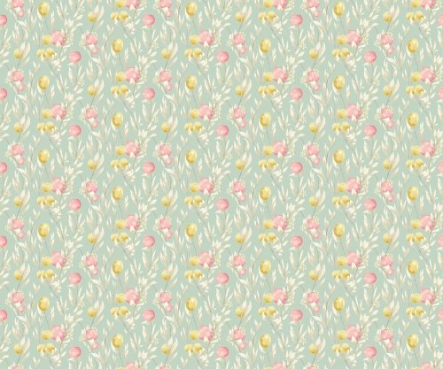 Seafoam wallpaper with pomegranate and leaf design