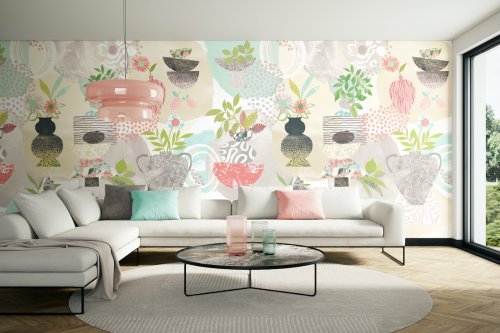 ohpopsi Abstract Fusion Toasted Almond Wall Mural