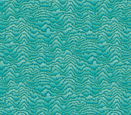 OHPOPSI Contour Turquoise & Lemon Wallpaper IKA50119W