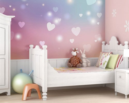 Origin Murals Sweet Hearts Pastel Mural Room