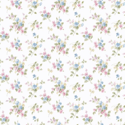 Galerie Pretty Prints Blossom Mini Cream / Pink / Green / Blue Wallpaper