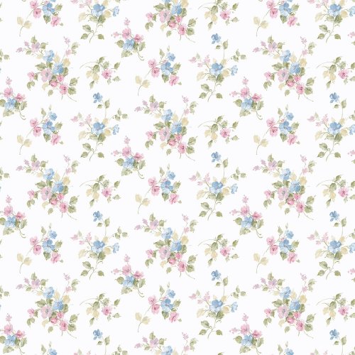 Galerie Pretty Prints Blossom Mini Cream / Pink / Green / Blue Wallpaper