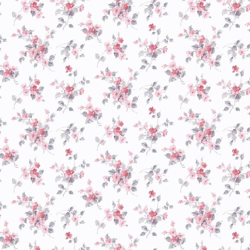 Galerie Pretty Prints Blossom Mini Cream / Red / Grey Wallpaper