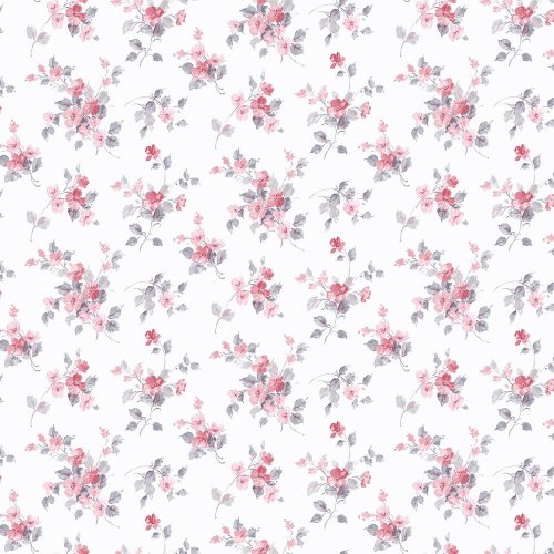 Galerie Pretty Prints Blossom Mini Cream / Red / Grey Wallpaper