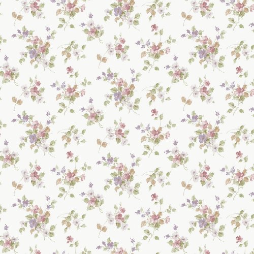 Galerie Pretty Prints Blossom Mini Cream / Pink / Purple / Green Wallpaper