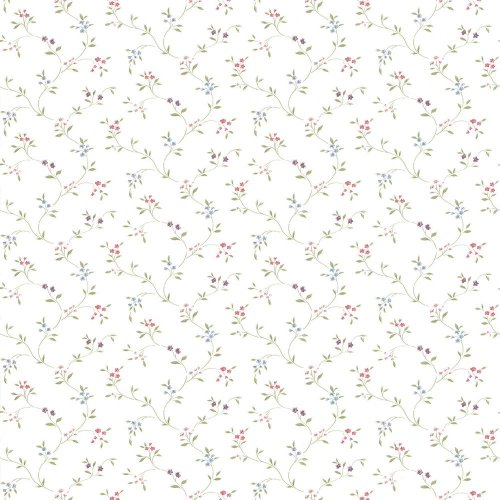 Galerie Pretty Prints Small Floral Trail Pink / Blue / Green / Purple Wallpaper
