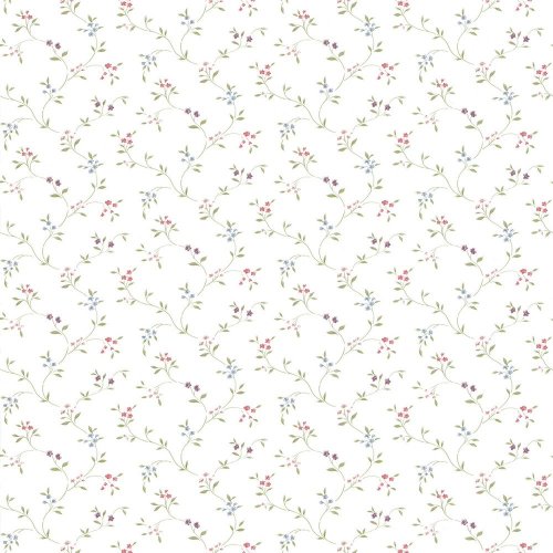 Galerie Pretty Prints Small Floral Trail Pink / Blue / Green / Purple Wallpaper