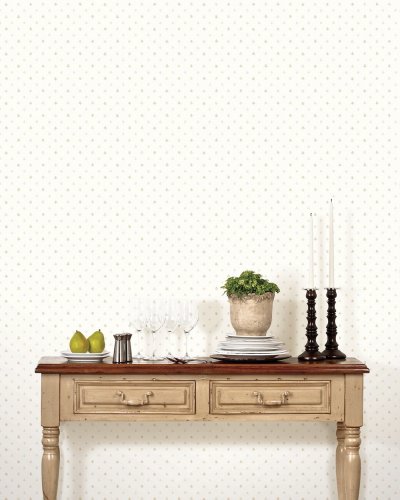 Galerie Pretty Prints Lulu Spot Beige & Grey Wallpaper Room