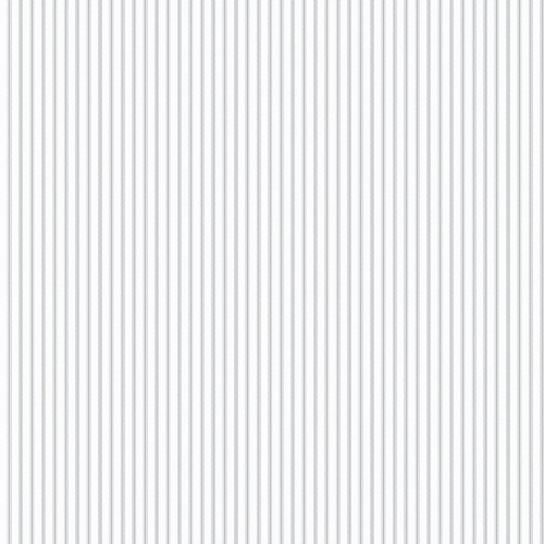 Galerie Pretty Prints Ticking Stripe White & Grey Wallpaper