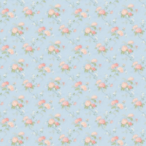 Galerie Pretty Prints Mini Hydrangea Trial Blue / Pink / Green Wallpaper