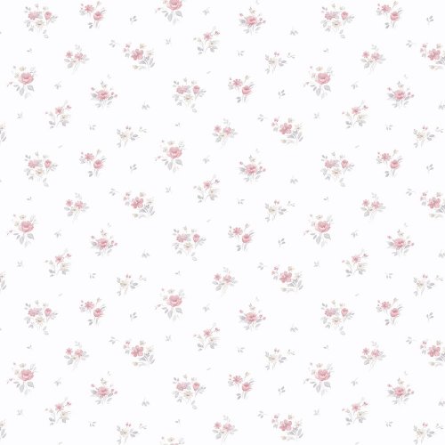 Galerie Pretty Prints Rainbow Floral Pink / Grey / Beige Wallpaper