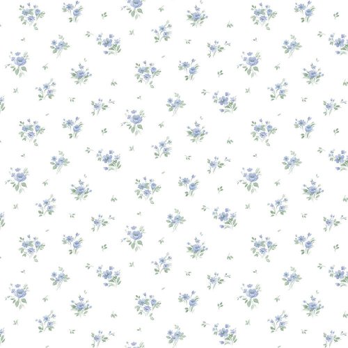 Galerie Pretty Prints Rainbow Floral Blue & Green Wallpaper