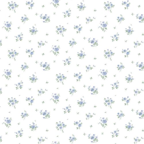 Galerie Pretty Prints Rainbow Floral Blue & Green Wallpaper