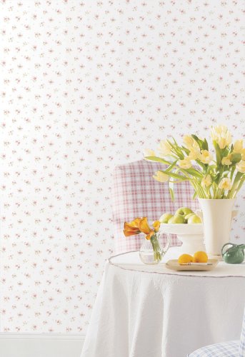 Galerie Pretty Prints Rainbow Floral Yellow & Pink Wallpaper Room