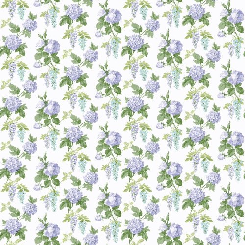Galerie Pretty Prints Mini Rose White / Purple / Turquoise / Green Wallpaper