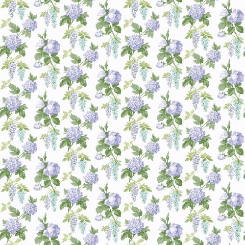 Galerie Pretty Prints Mini Rose White / Purple / Turquoise / Green Wallpaper