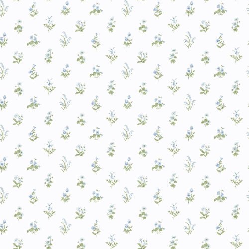 Galerie Pretty Prints Mini Garden Spot Blue & Green Wallpaper