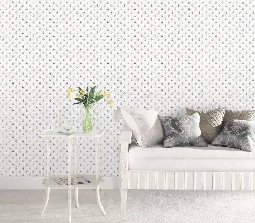 Galerie Pretty Prints Mini Garden Spot Beige & Grey Wallpaper Room