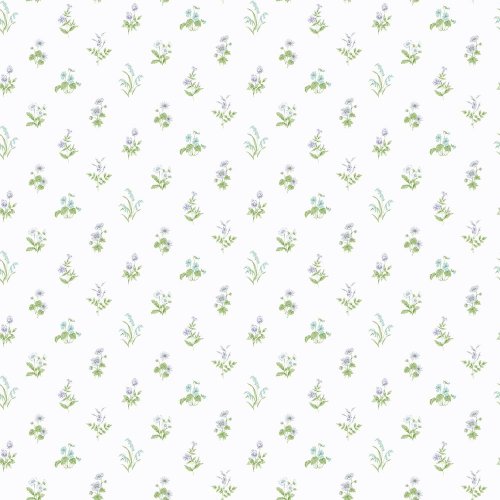 Galerie Pretty Prints Mini Garden Spot Purple / Turquoise / Green /  Wallpaper