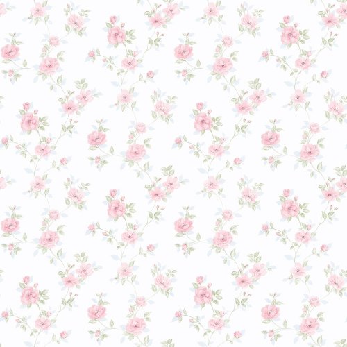 Galerie Pretty Prints Mini Rose Trail Blue / Pink / Green Wallpaper