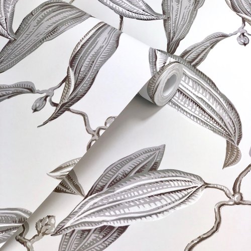 Rasch Vine Ivory/Grey Wallpaper