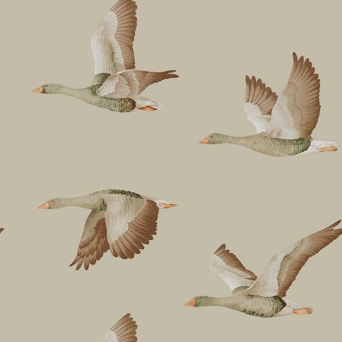 Sanderson Elysian Geese Briar Wood Wallpaper 216608