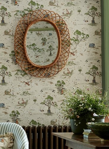 Sanderson Hundred Acre Wood Cashew Wallpaper Room